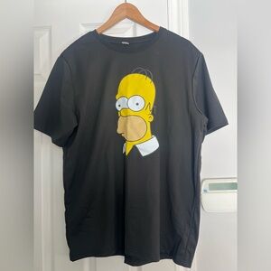 Homer Simpson Black Graphic T-Shirt size L